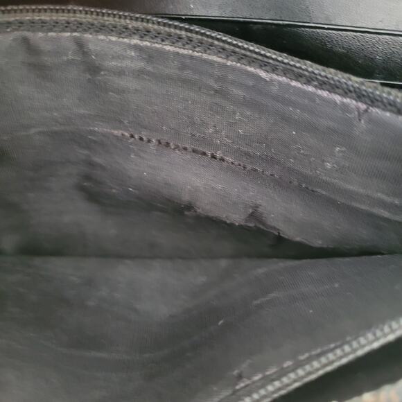 Celine Vintage Envelope Leather Large Wallet Macadam Black Brown Long - Picture 8 of 15